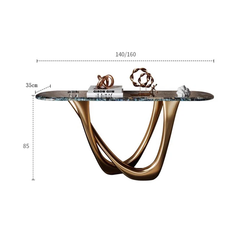 Italian Luxury Console Table Elegant Premium Unique Curved Console Table Design Trendy Console Meuble Furniture Living Room
