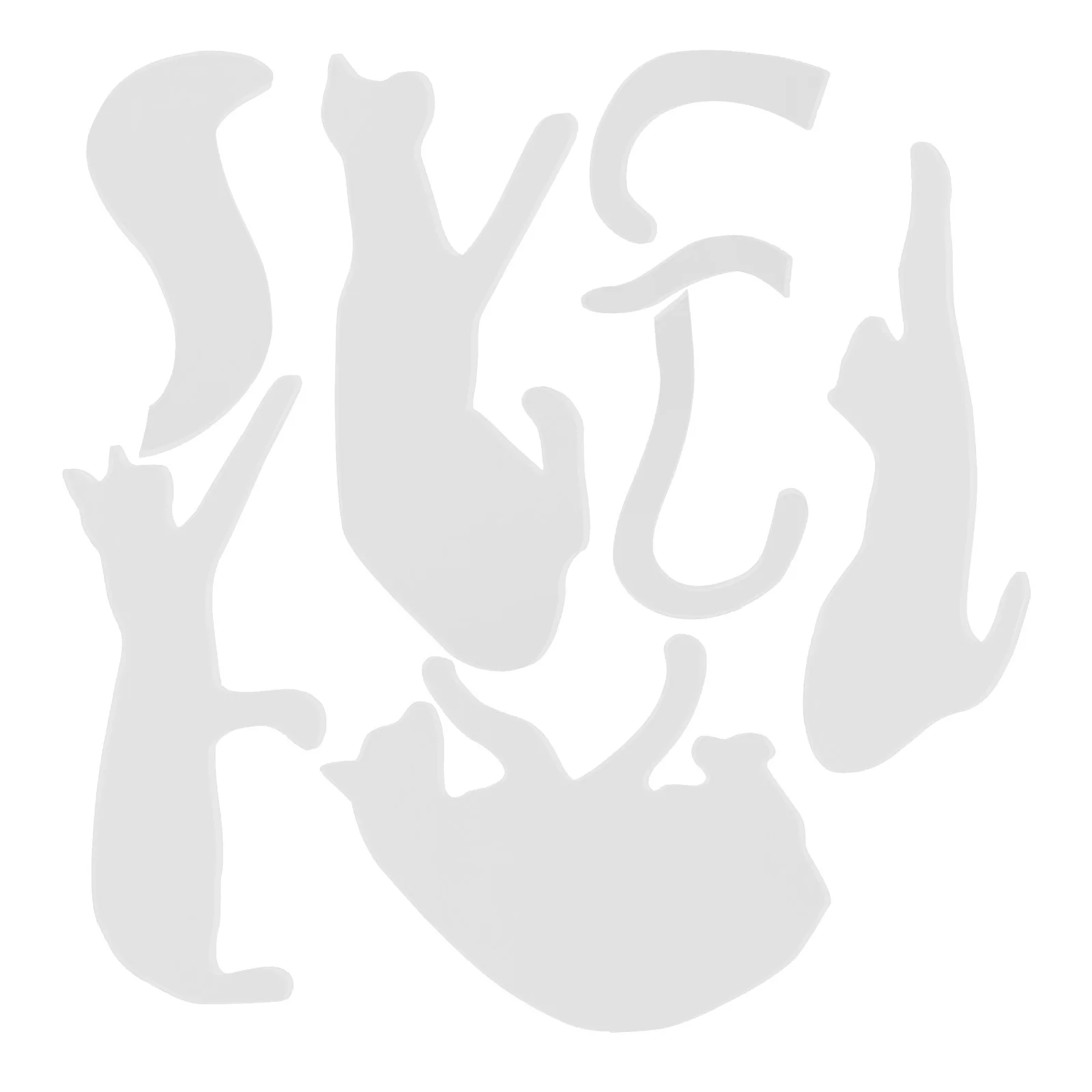 1 مجموعة من قوالب القط حاكم على شكل قوالب اللحف مساطر قطع الاكريليك DIY بها بنفسك خليط الخياطة الحرف زهرة نمط