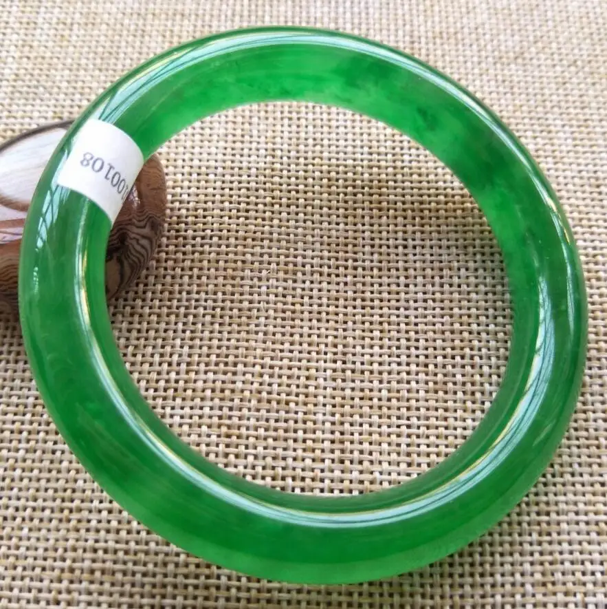 

expensive 58-60mm Certified Natural ice Green Jadeite JADE Bracelet Bangle fine jewelry