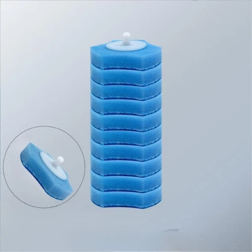 10 Stück verbesserte Schaumstoff-Reinigungsschwämme, Köpfe, Einweg-Toilettenbürsten-Nachfüllungen für Toilette, Badezimmer, Schüsselreiniger, Zubehör