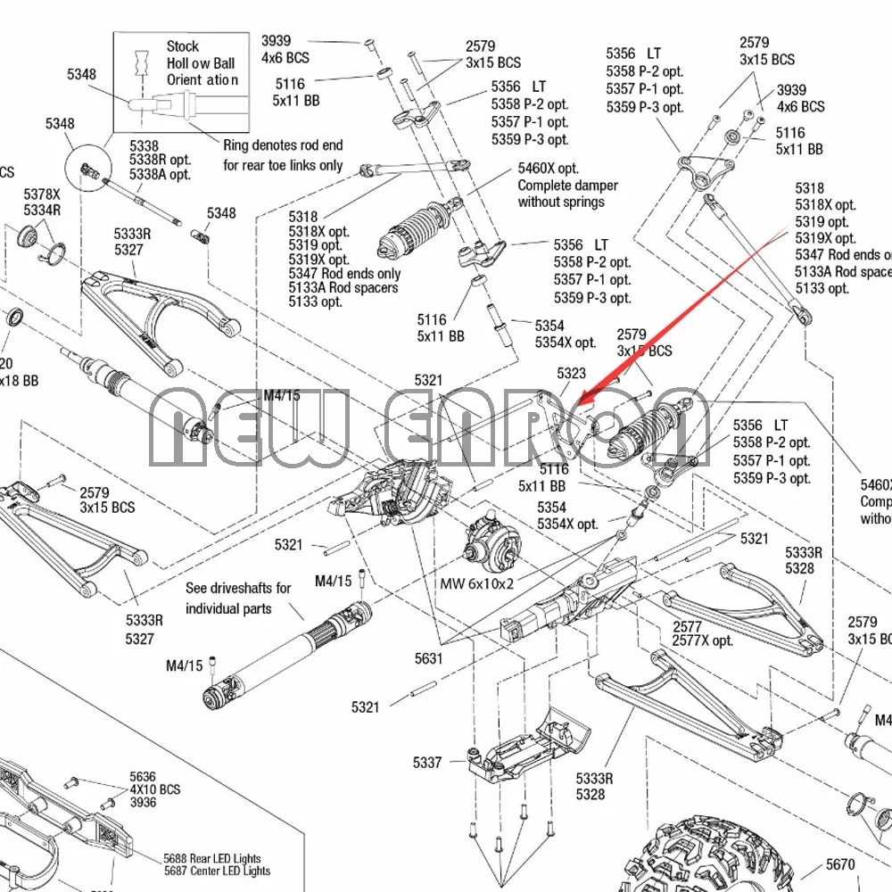 Rc車用のフロントおよびリアバンパー,アルミニウム合金,traxxas 1, 10,e-revo,revo,validスレイヤープロ,4x4アクセサリー,#5323, # 5323r