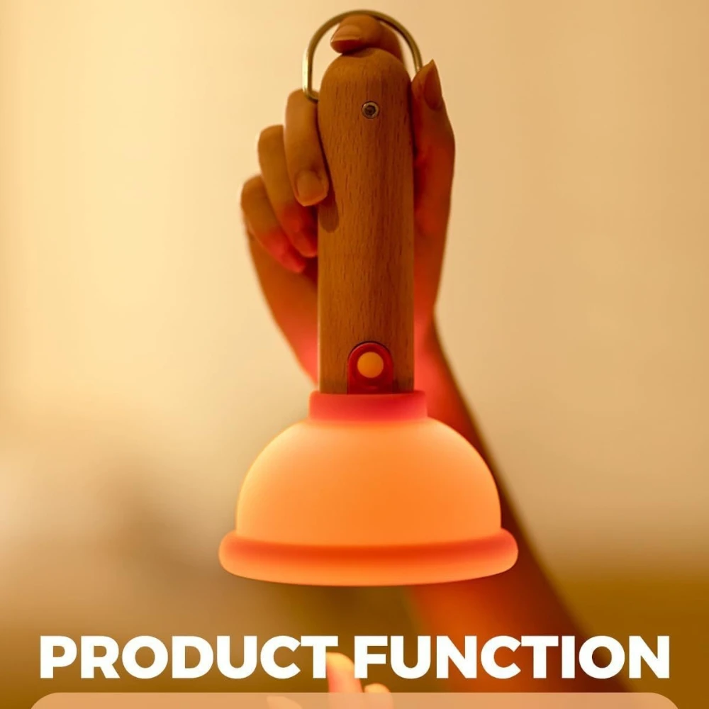 

Silicone Toilet Suction Night Light Funny Plunger Silicone Nightlight Gift Mini Toilet Suction Nightlight USB Charging Battery