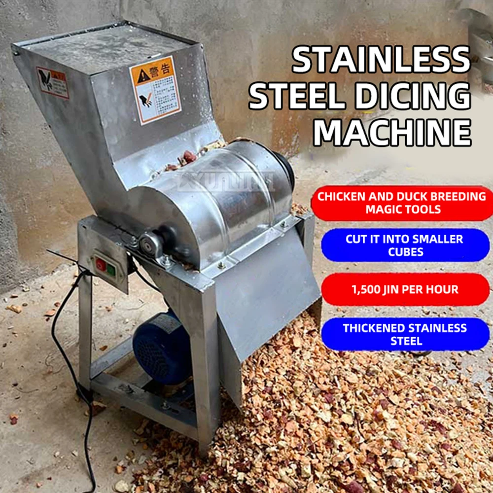 Commercial Stainless Steel Potato Pellet Chopper Vegetable Fruit Dicer Poultry Feeder Cutter for Kitchen
