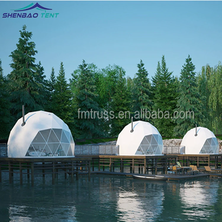 Outdoor Camping Prefab Waterproof Glamping Geodesic Dome House Luxury Lgloo Tent for Resort Events