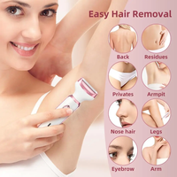 Electric Razor for Women Shaver 4in1 Hair Trimmer for Lady Face Armpit Leg Bikini Body Epilator Portable Painless Hair Remover