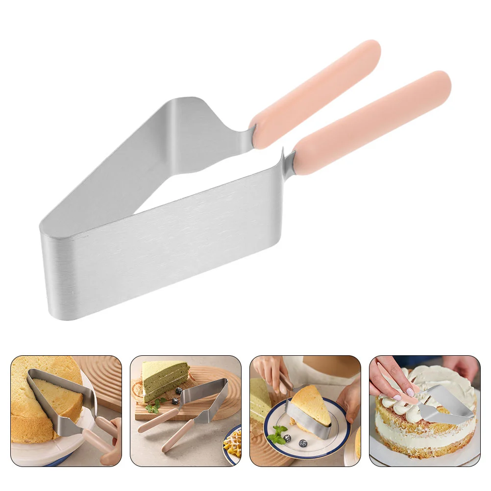 

4 Pcs Cake Slicer Metal Pie Pizza Portable Diverter Server Pp For Wedding