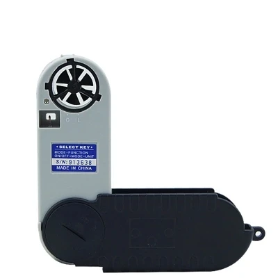 AZ8909 مقياس تدفق الهواء الرقمي صغير محمول باليد من نوع الجيب/مقياس سرعة الرياح مع نطاق ضغط درجة الحرارة والرطوبة AZ-8909