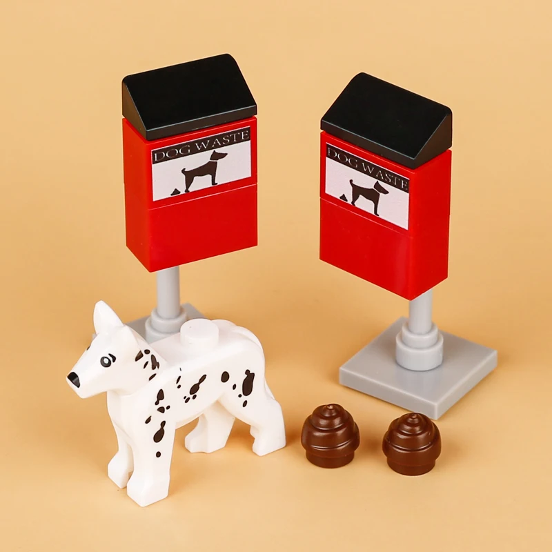 MOC Food Stall Building Blocks Call Box Toilet City Street View Pizza Hot Dog Ice Cream Trolley DIY Flower Bed Church Bricks Toy