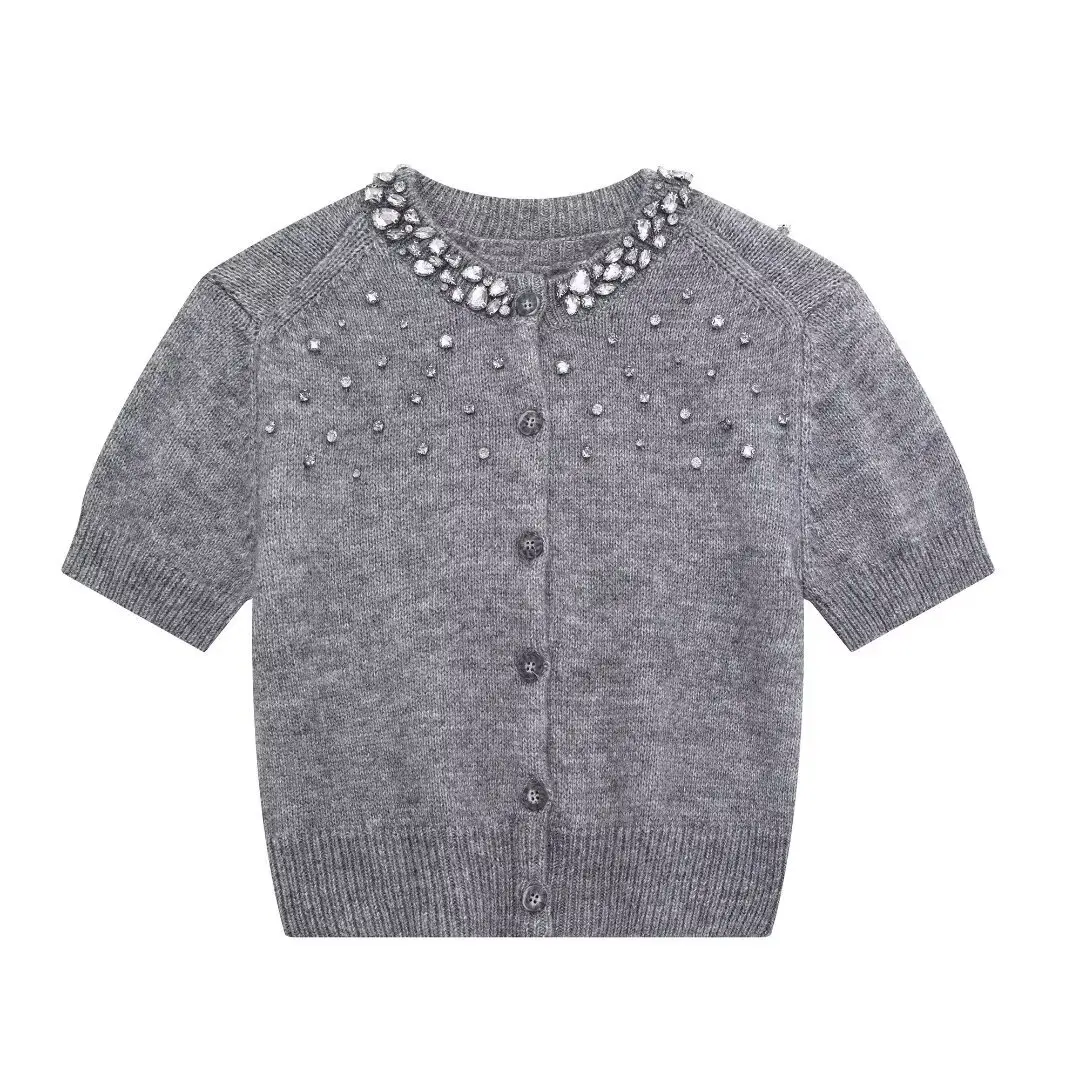 

Versatile Design Knitted Jewelry Outerwear Lazy Sle Super ular Anti-Aging Slimming Women's Polyester Fiber Open Cardigan