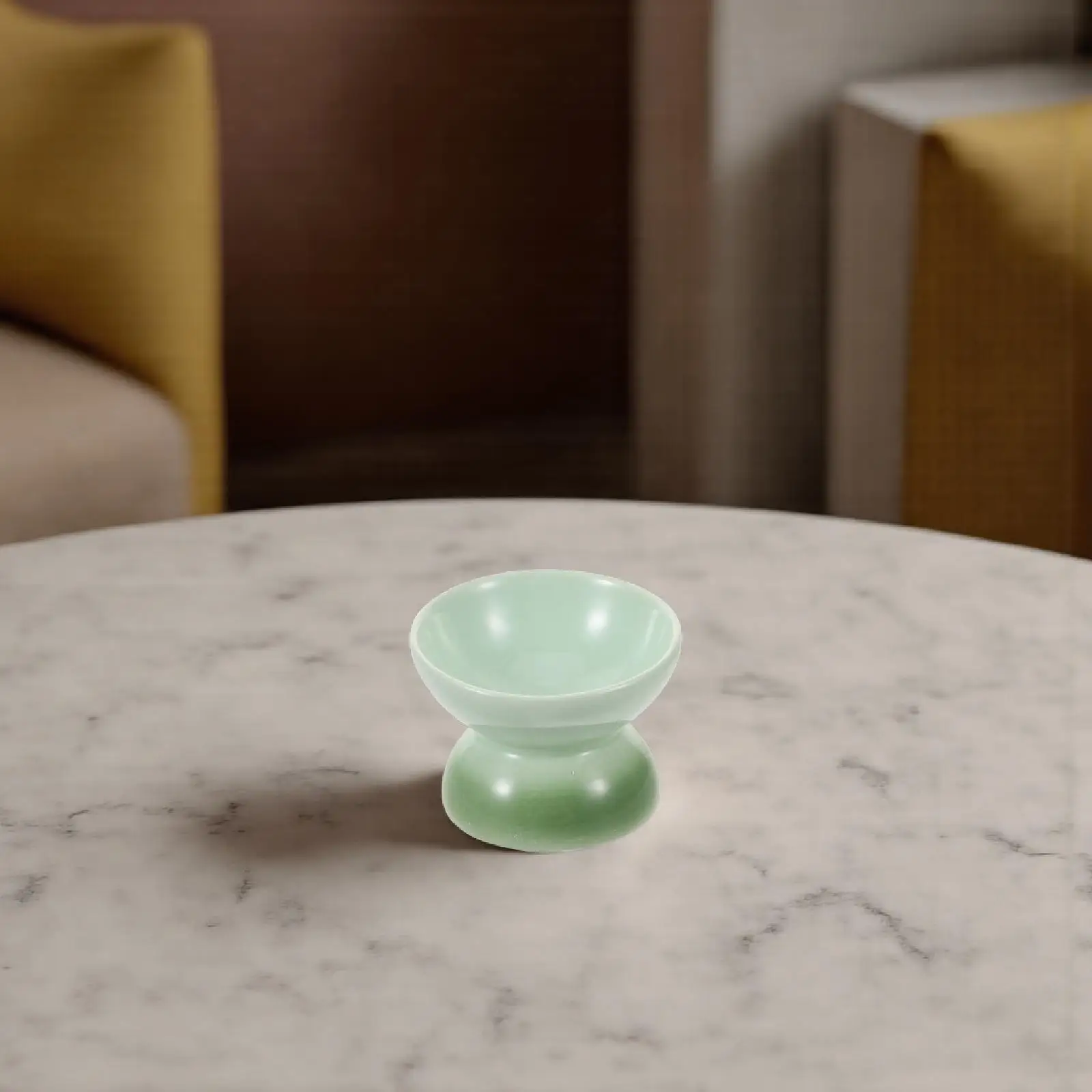 

Stylish Tilted Ceramic Cat Bowl Elevated Design for Indoor Cats Anti-Slip Base Versatile Usage Cat Dishes Pet Ceramic Bowl