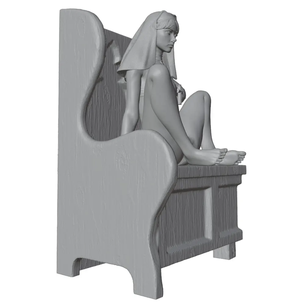 1/24 75mm Ornament,Attractive resin model kit for GK miniature 3D printed grey statue figurine DIY doll model not painted