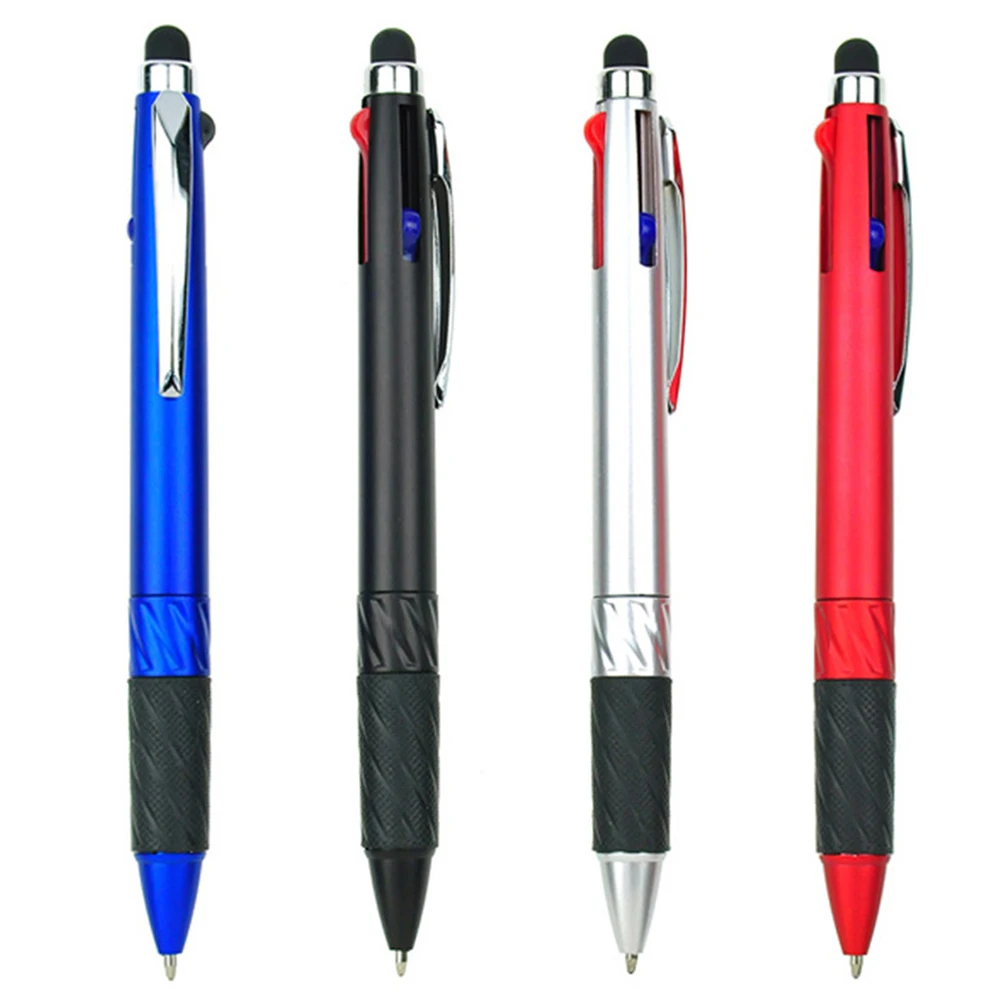 

4 pcs Touchscreen Ballpoint Pen Comfortable Grip Smooth Writing Universal Painted Body Creative Stylus Pens For School Office