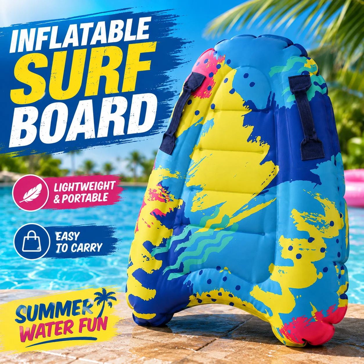 บอร์ดลอยน้ำแบบเป่าลม บอร์ดโต้ค - Bodyboard Boogie Board บทวิจารณ์และราคา