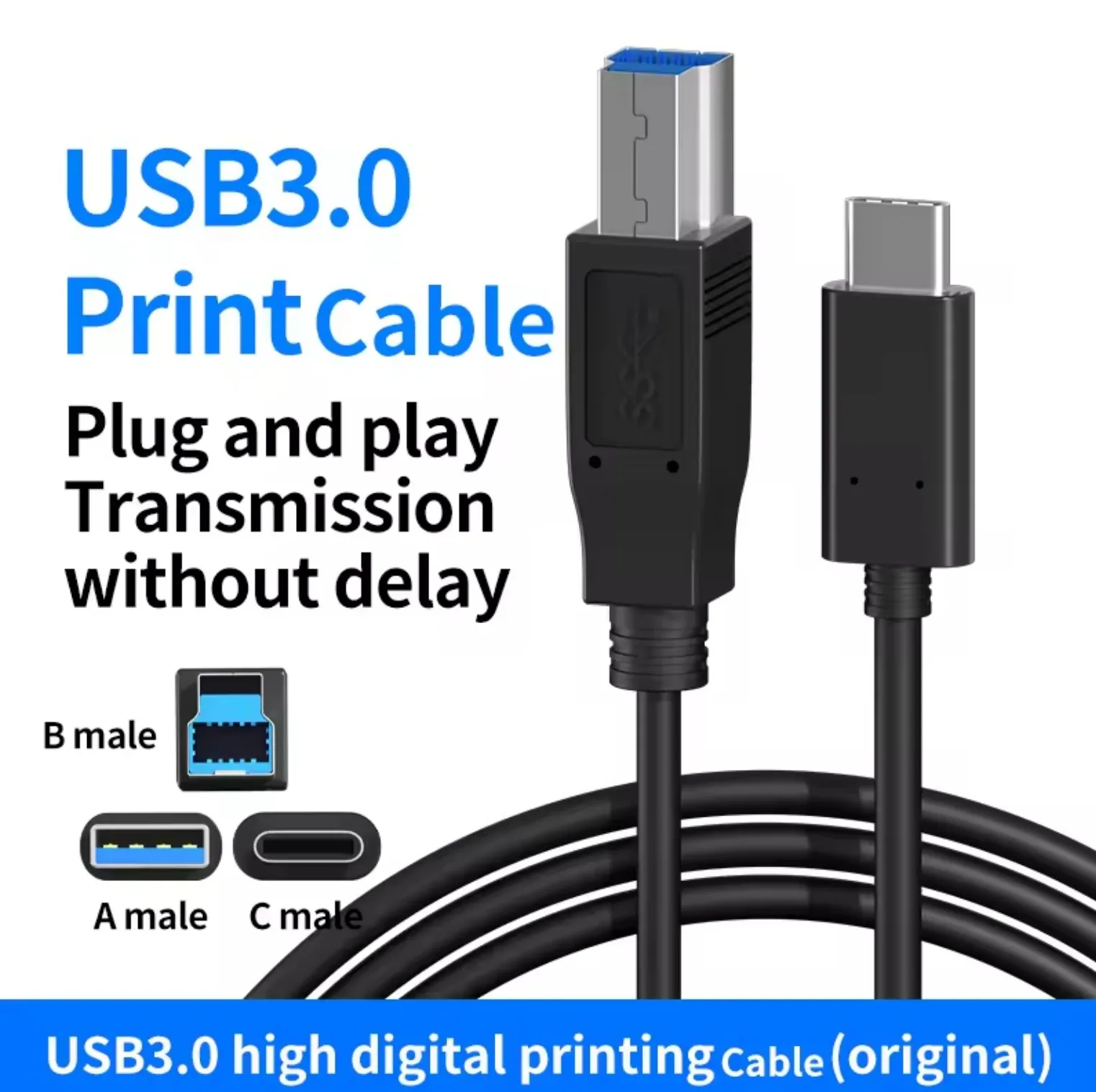 Type c usb to printer cable usb 3.0 Compatible with Docking Station External Hard Drivers Scanner