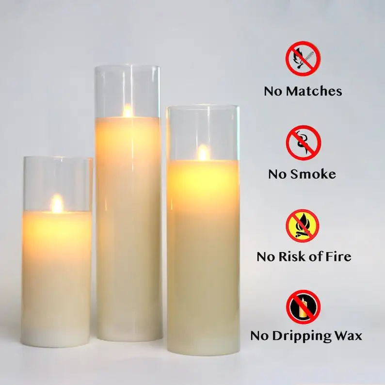 LED Candles with Remote Control Cycling Timer 8