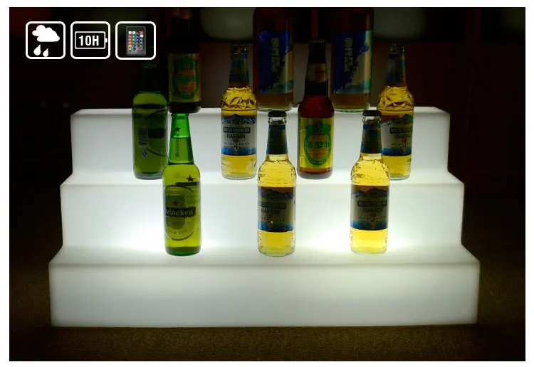 Whisky Wine Glow Display Portabottiglie Cocktail Lounge Secchiello per il ghiaccio a LED