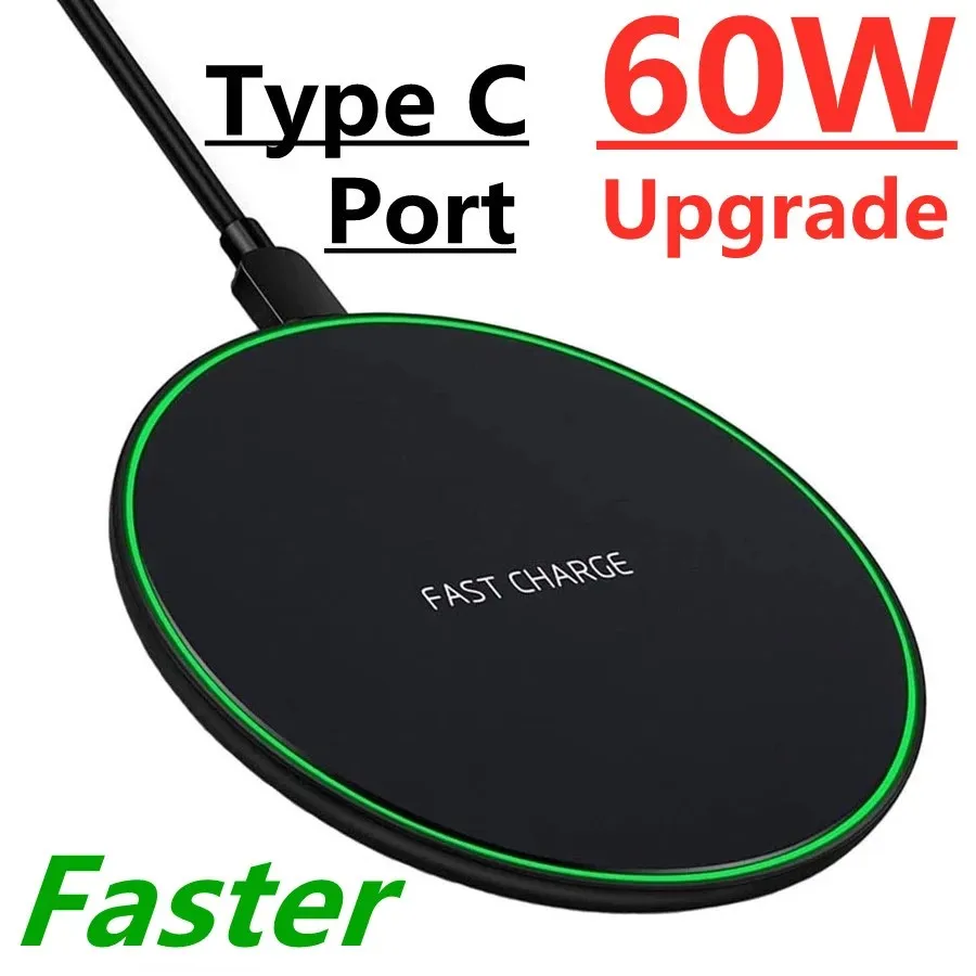 60W Fast Wireless Charger For Huawei P30Pro 2020 Mate 30 Honor V30Pro P40 Pro + plus 5G USB   Charging Pad for Samsung Galaxy