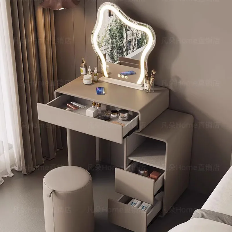 Móveis para salão de beleza, cômodas, quarto, minimalista, moderno, penteadeira, pequena mesa de luxo, conjunto nórdico, espelho de luz