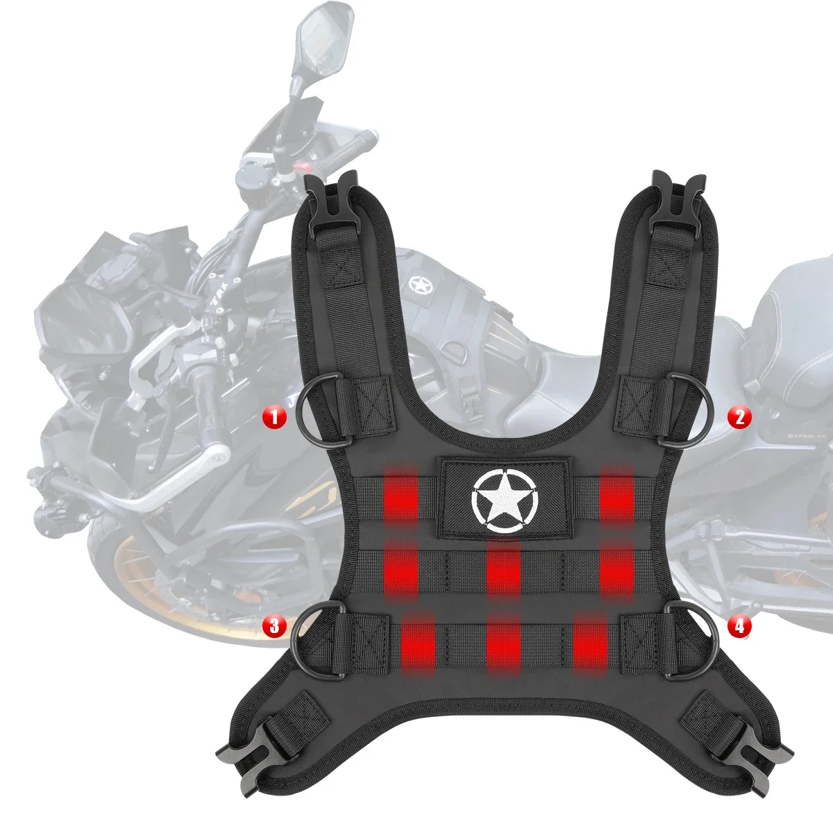 Motortanktas/bumpertas Universele zadeltas Montagebasisontwerp voor het bevestigen van verschillende tassen