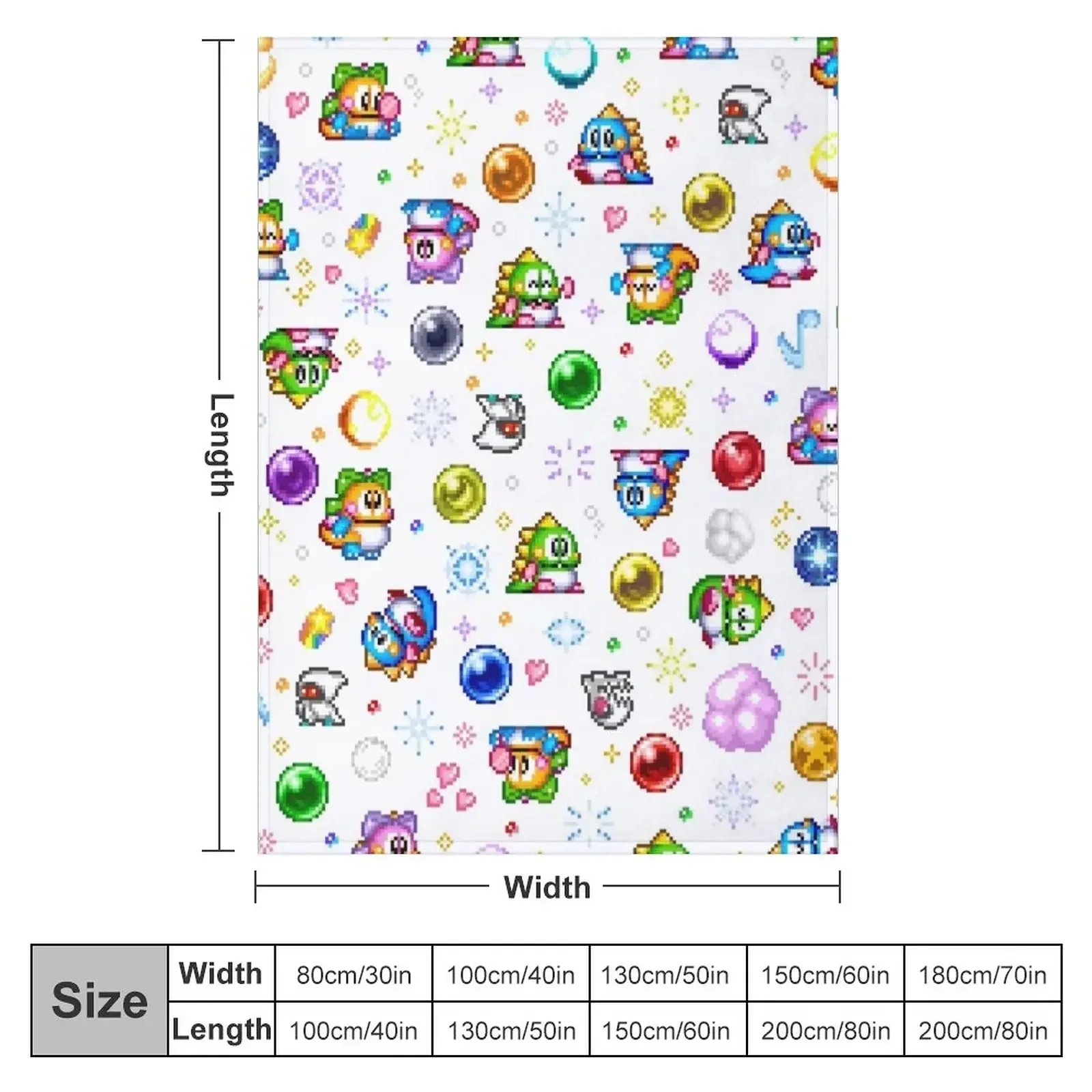 Bubble Bobble - White Throw Blanket warm for winter Thins wednesday Personalized Gift Blankets