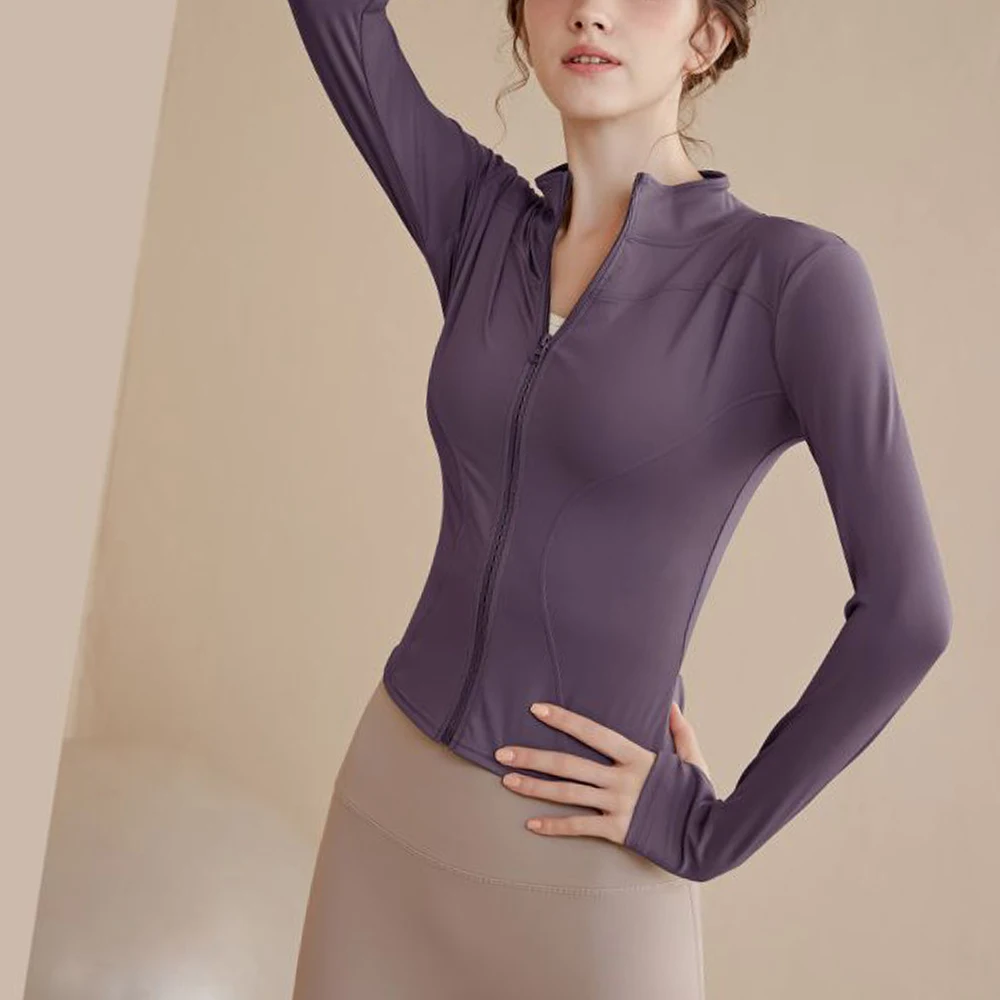 

Modern Dance Practice Define Running Jacket Blouses Sport Coat Women S-3XL Slim Stretch Yoga Top Shirt Girl Chamarras Para Mujer