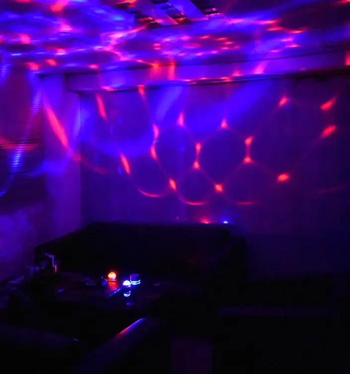 Voice Controlled Small Magic Ball Lamp Mini USB Voice Control RGB LED Ball Light for Car Android Apple Phone