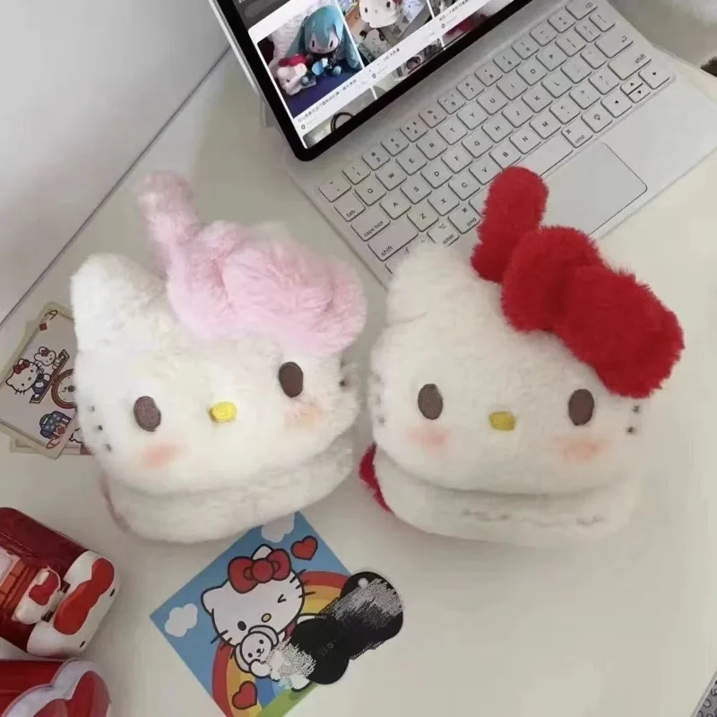 

Hello Kitty cute earmuffs winter plush warm antifreeze earmuffs creative anime kawaii windproof adjustable ear warmer gift