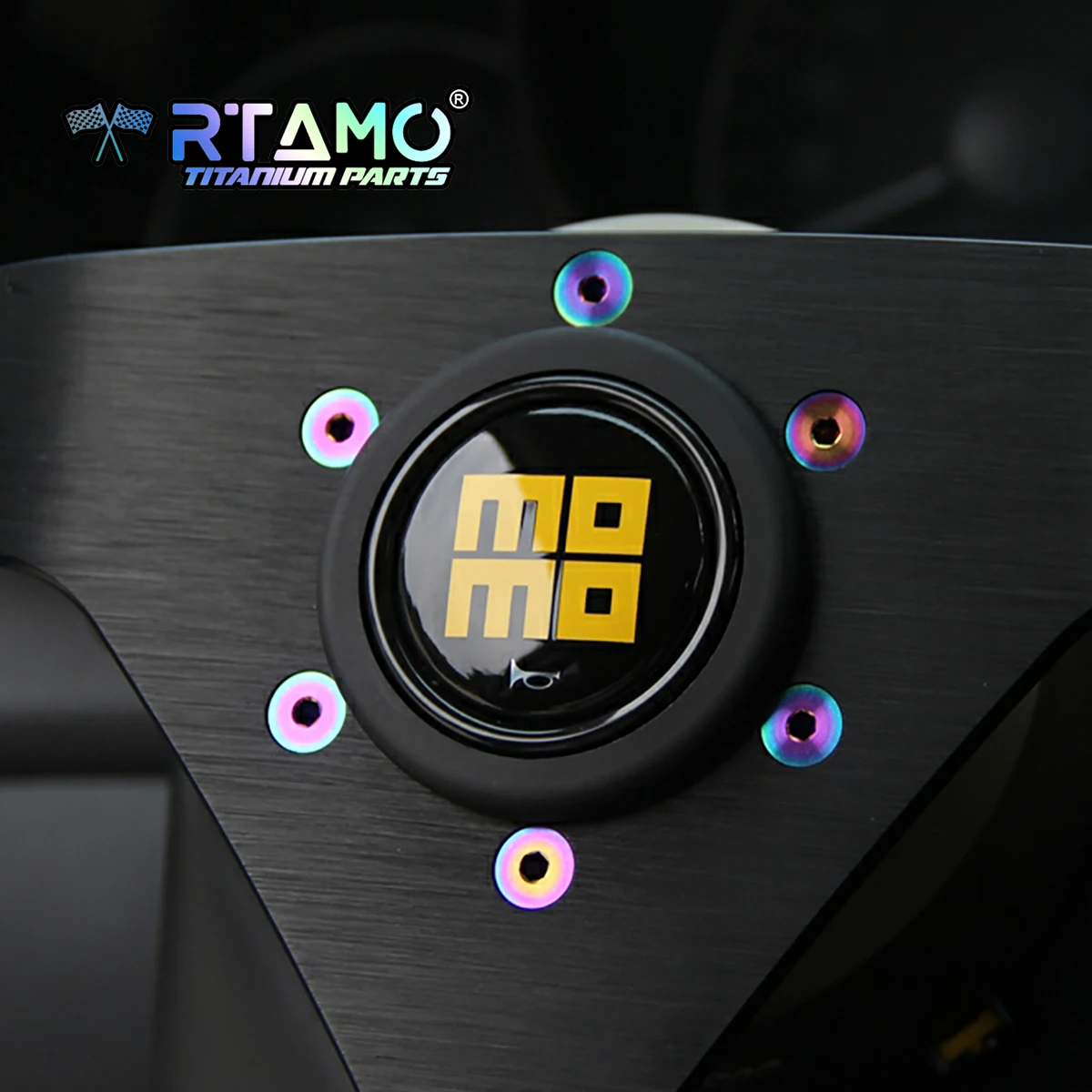 RTAMO مجموعة واحدة من أجهزة التيتانيوم مجموعة عجلة القيادة تصميم غاطسة ل MOMO/NARDI/GREDDY