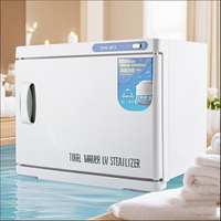 Towel Heating Cabinet UV Disinfector High Temperature Sterilization Box 23L Suitable for Hairdressing Dentistry Hydrotherapy