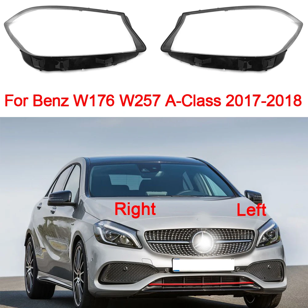 

Headlight Cover For Benz W176 W257 A-class 2017 2018 Car Prats Transparent Faros Delantero Shell Clear Lampshade Car Accessoires