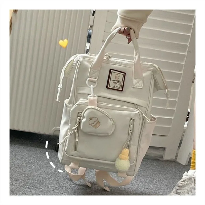 Harajuku Style College Students Schoolbag Korean Girls Versatile Large-capacity Handbag Laptop Backpacks Casual Travel Backpacks