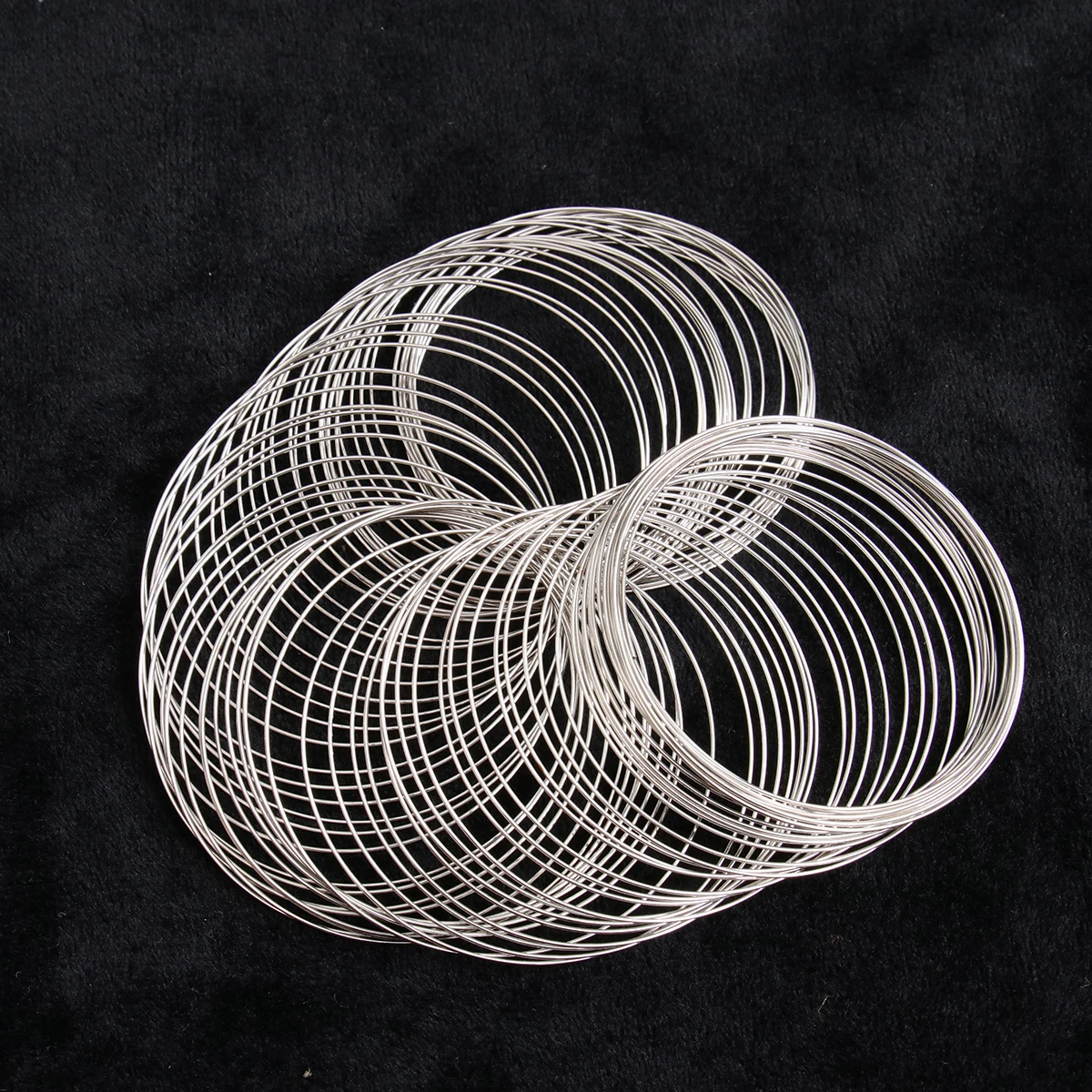 

1 Set Of Steel Wire Bracelet Ring Diy Material Jewelry Making Kit For Women Silver Lightweight Durable Premium Simple