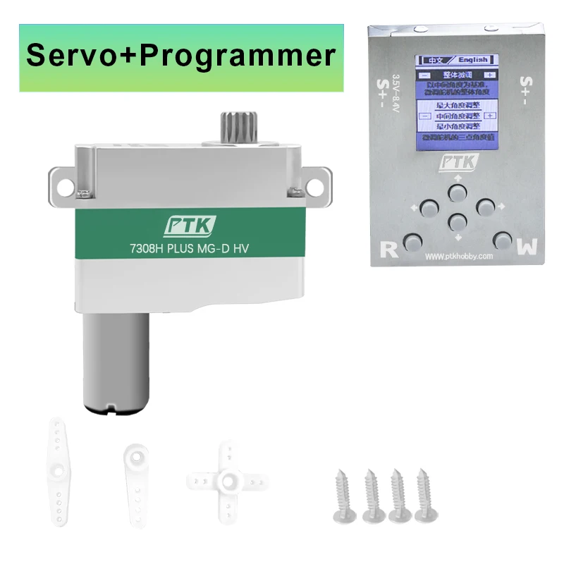 PTK 7308Hmicro Servo 8g Großhandel digitales Metallzahn-Metallgehäuse Modellflugzeug DLG, F5B F5L F3D F3KGlider Flugzeug 2S Servo 5