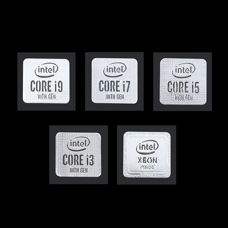10th Generation Intel Core I9 I7 I5 I3 CPU Metal Sticker Laptop Logo Sticker Home School Office Laptop Label Desktop Sticker