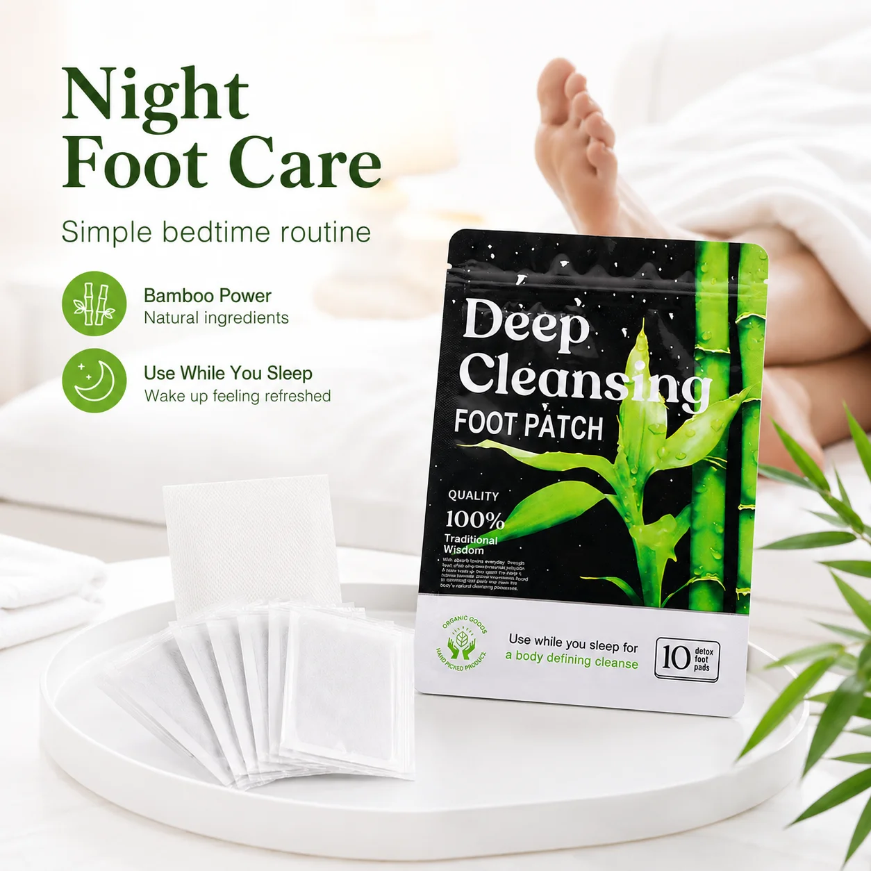 Detox Foot Patch - 5개입 천연 디톡스 발 패치, 딥