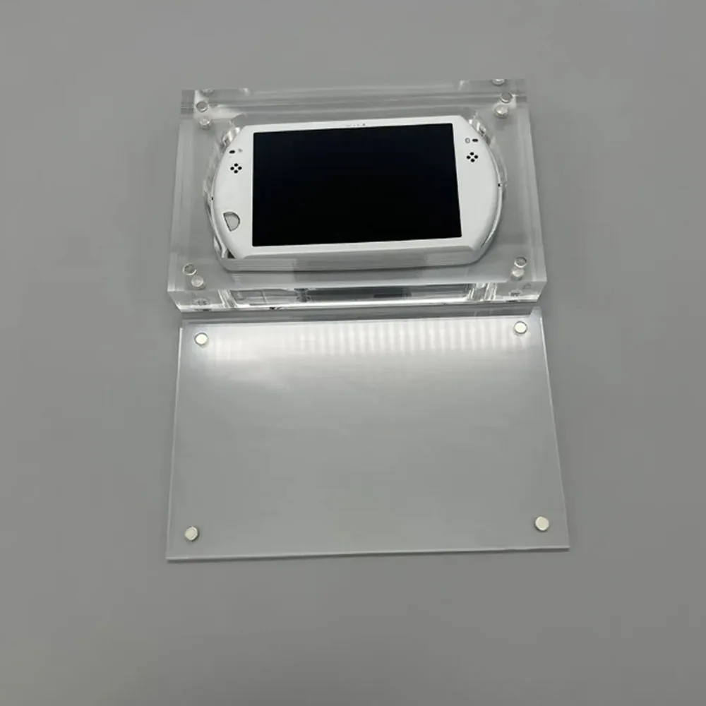

High Quality Transparent Acrylic Magnetic Suction Cover Display Box Console Storage Box for PlayStation Portable for PSP GO