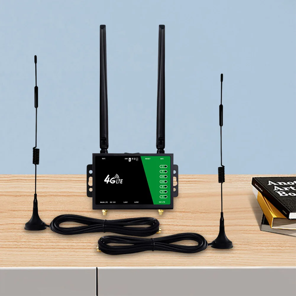 4G LTE CPE Router mit SIM-Kartensteckplatz 4 Antennen Home Router 150 Mbit/s Firewall Protection Modem Router für Home Office