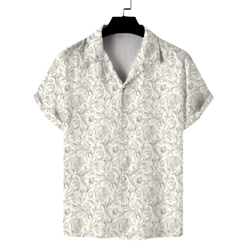 Lässiges bedrucktes Kurzarmhemd mit kubanischem Kragen für Herren, Sommermode-Herrenstrickjacke, personalisiertes Hawaii-Hemd für Herren