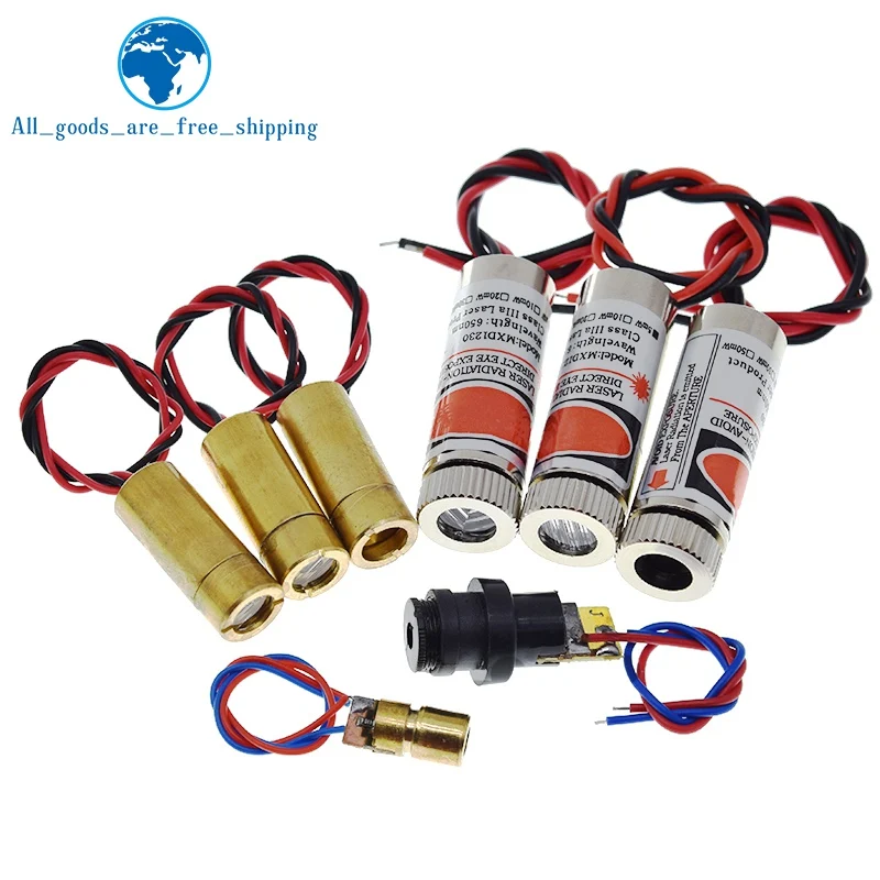 650nm 5mW Red Point / Line / Cross Laser Module Head Glass Lens Focusable Focus Adjustable Laser Diode Head Industrial Class