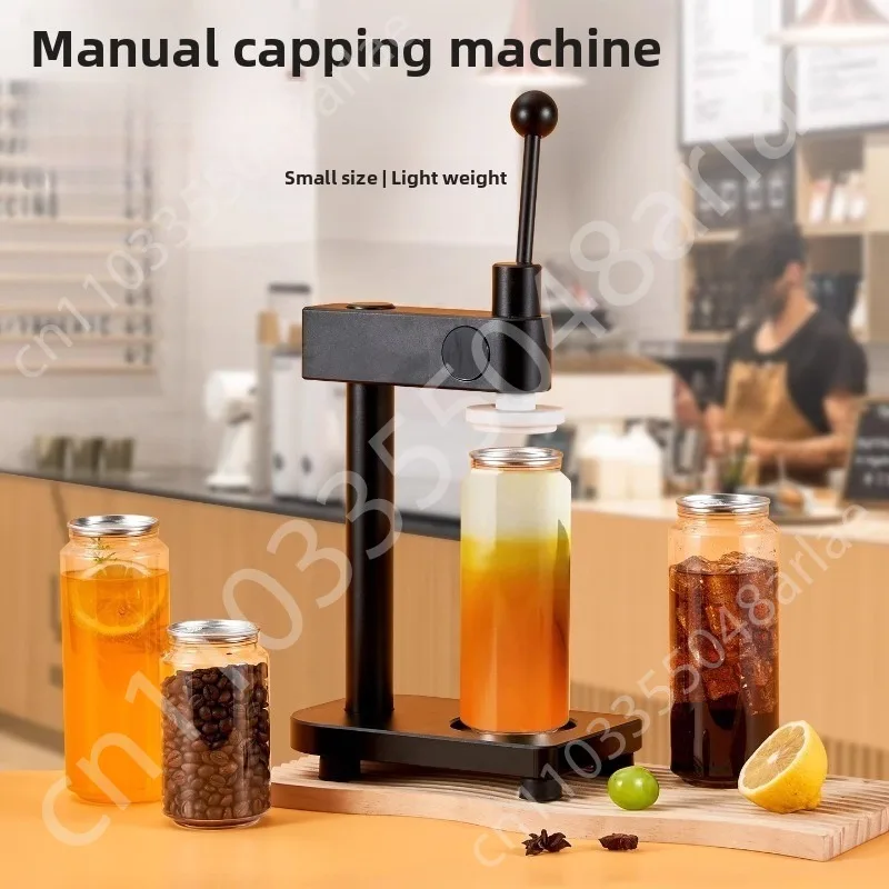 Commercial Can Sealing Machine Manual PET Bottle Sealer Food Beverage Soda Packer with 100pcs 500ML Bottle