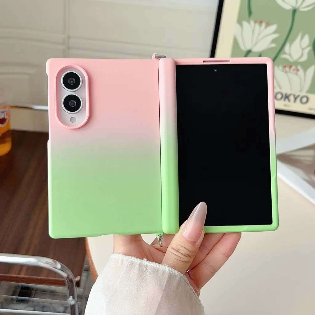 Gradient Dual Color Magnetic Slim PC Phone Case For Samsung Z Fold 8 Wide Fold8 Wide 5G For MagSafe Hinge Protective Cover