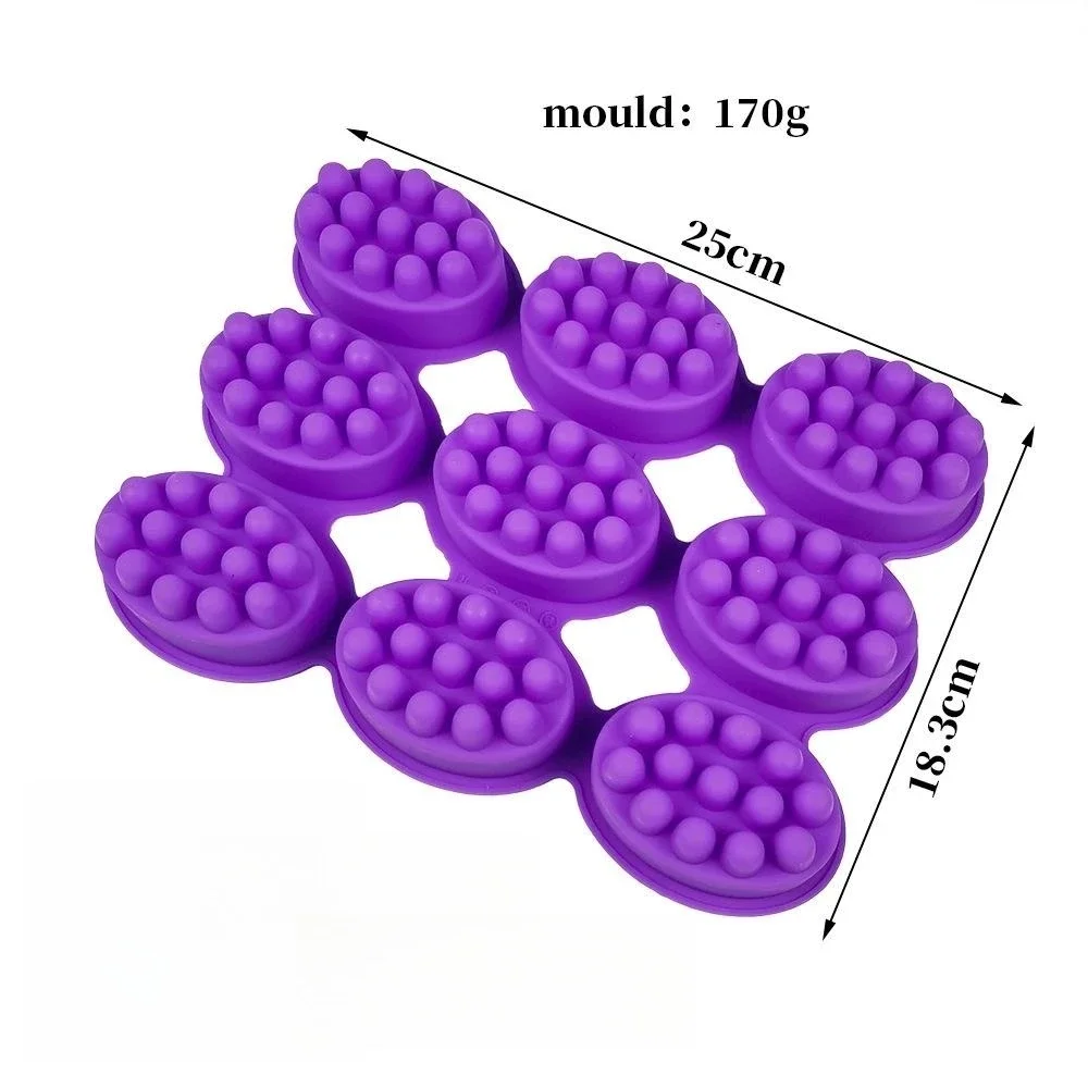 แม่พิมพ์สบู่ซิลิโคนทำมือถาดแม่พิมพ์ขึ้นรูปวงรีถาดนวดสบู่ทำด้วยมือ3D ใหม่