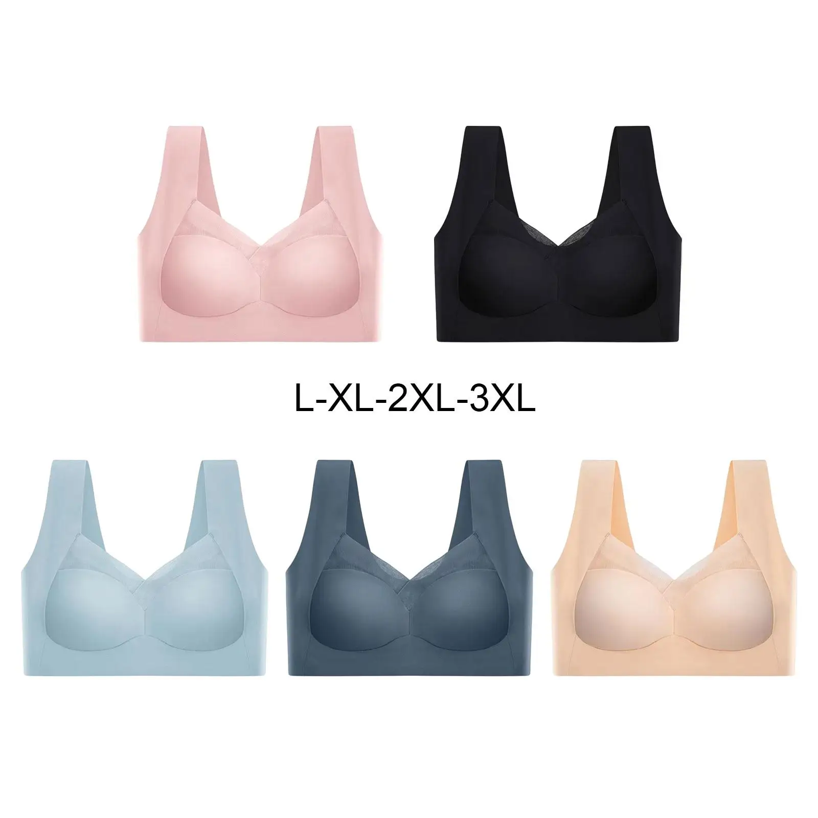 

Seamless Bralette Lingerie Wide Strap Bars Comfortable Women Seamless Bra