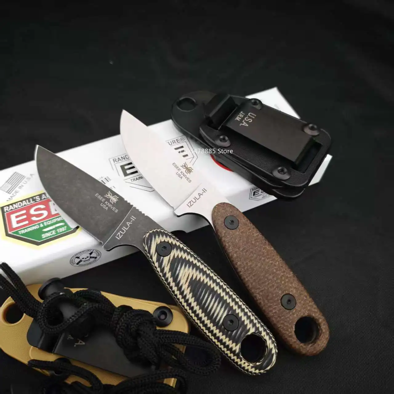 

IZULA-II Portable D2 Steel Fixed Blade Knife, Outdoor Multi-tool for Camping Hiking & Daily Cutting Tasks, Jungle Pocketknives