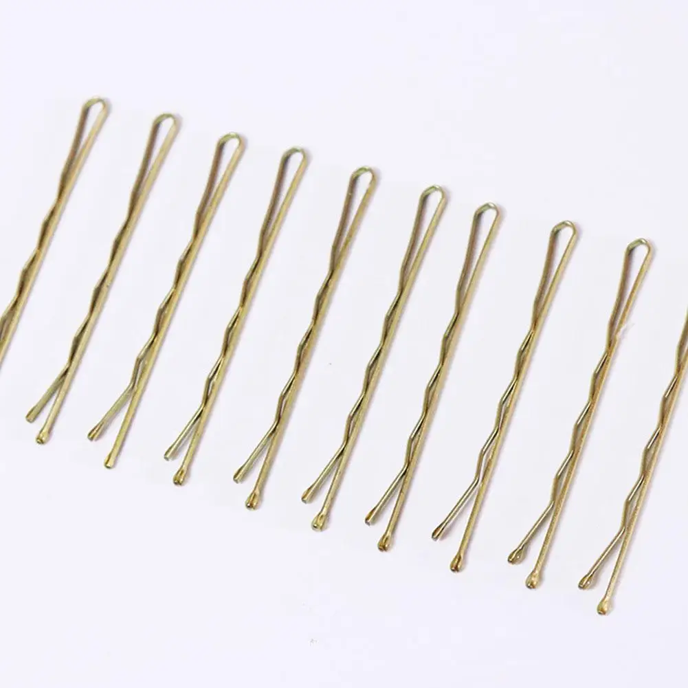 100pcs Japanese All-in-one Harajuku Style Soft Sister Korean Vintage Gold One-line Fringe Hairpin Cross Hairpin Hairpin