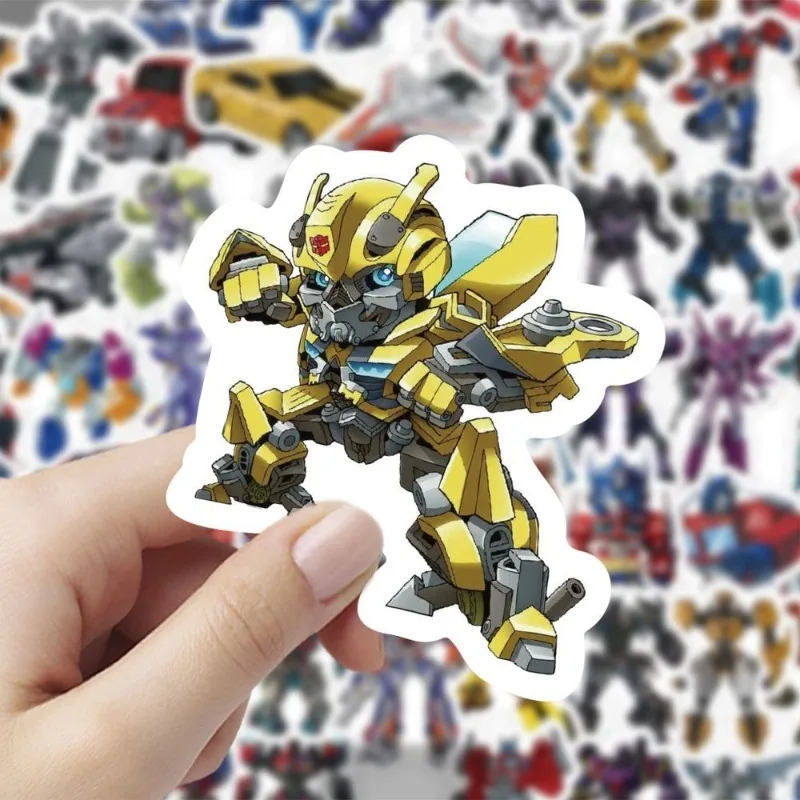 50PCS Transformers Optimus Prime Bumblebee Megatron Phone Case Laptop Mug Luggage Guitar Decorative Desktop Decal