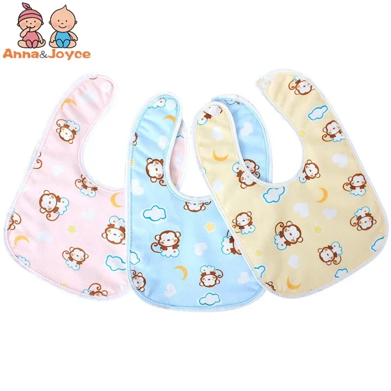 3pcs/Lot Baby Bibs Waterproof Mouth Water Towel Cotton Infants Ultra-soft Pocket A Variety of Color Rice