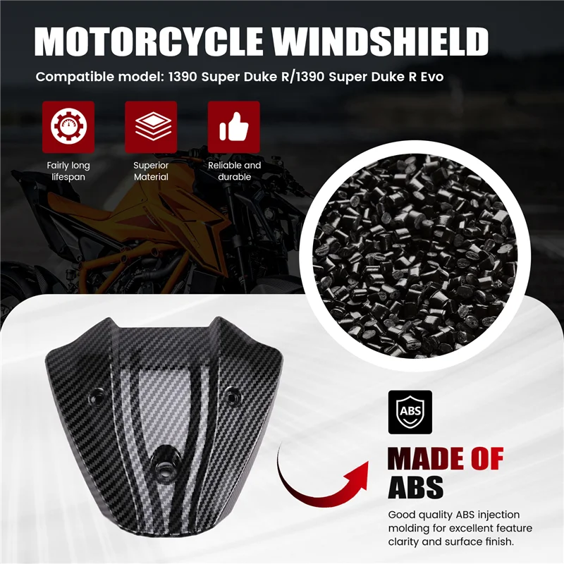 

Motorcycle Accessories Front Cover Small Windshield Fairing For 1390 Superduke R 1390 Super Duke R EVO 2024-