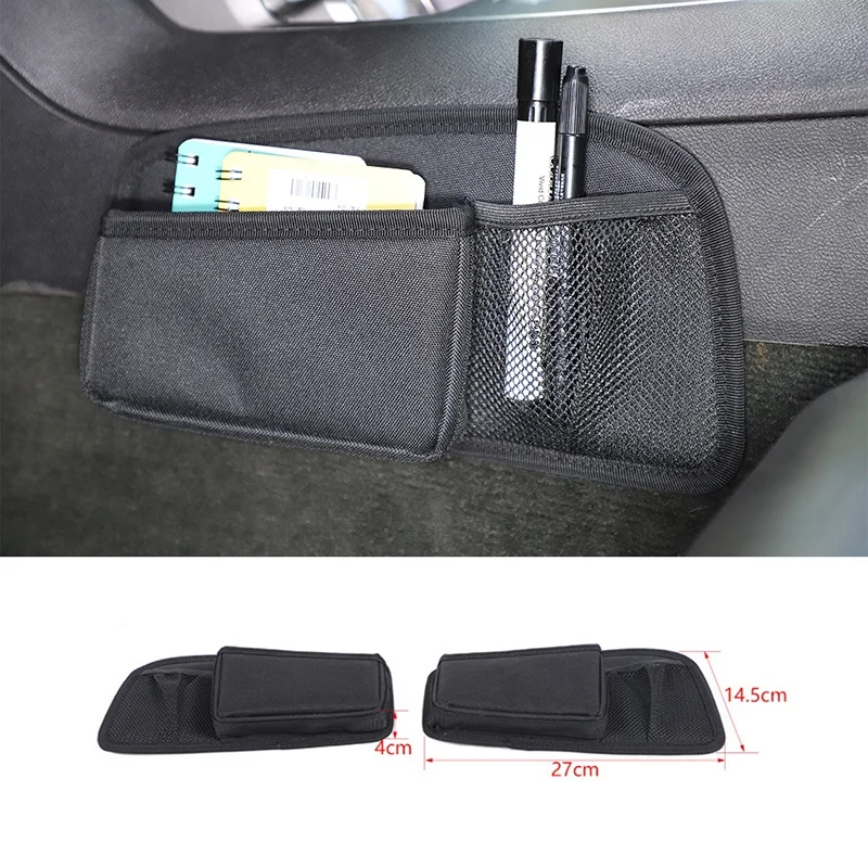 Center Console Pouches Saddle Bag, Gear Shifter Storage Bag Side Pockets For Chevrolet Camaro 2017 2018 2019 2020 2021