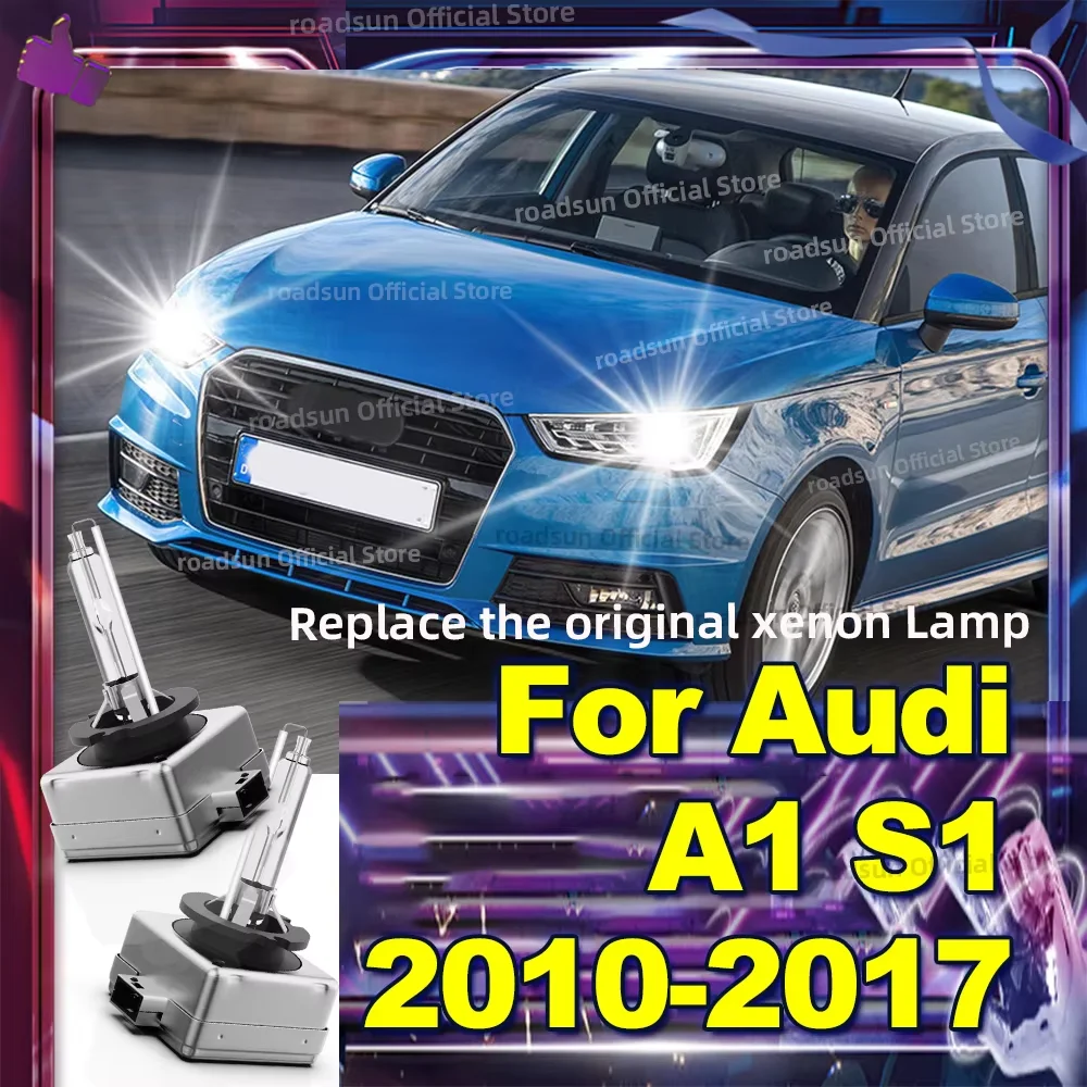 

Super Bright 35W HID Bulb Xenon Headlight For Audi A1 S1 2010 2011 2012 2013 2014 2015 2016 2017 Only fit original bulb is Xenon